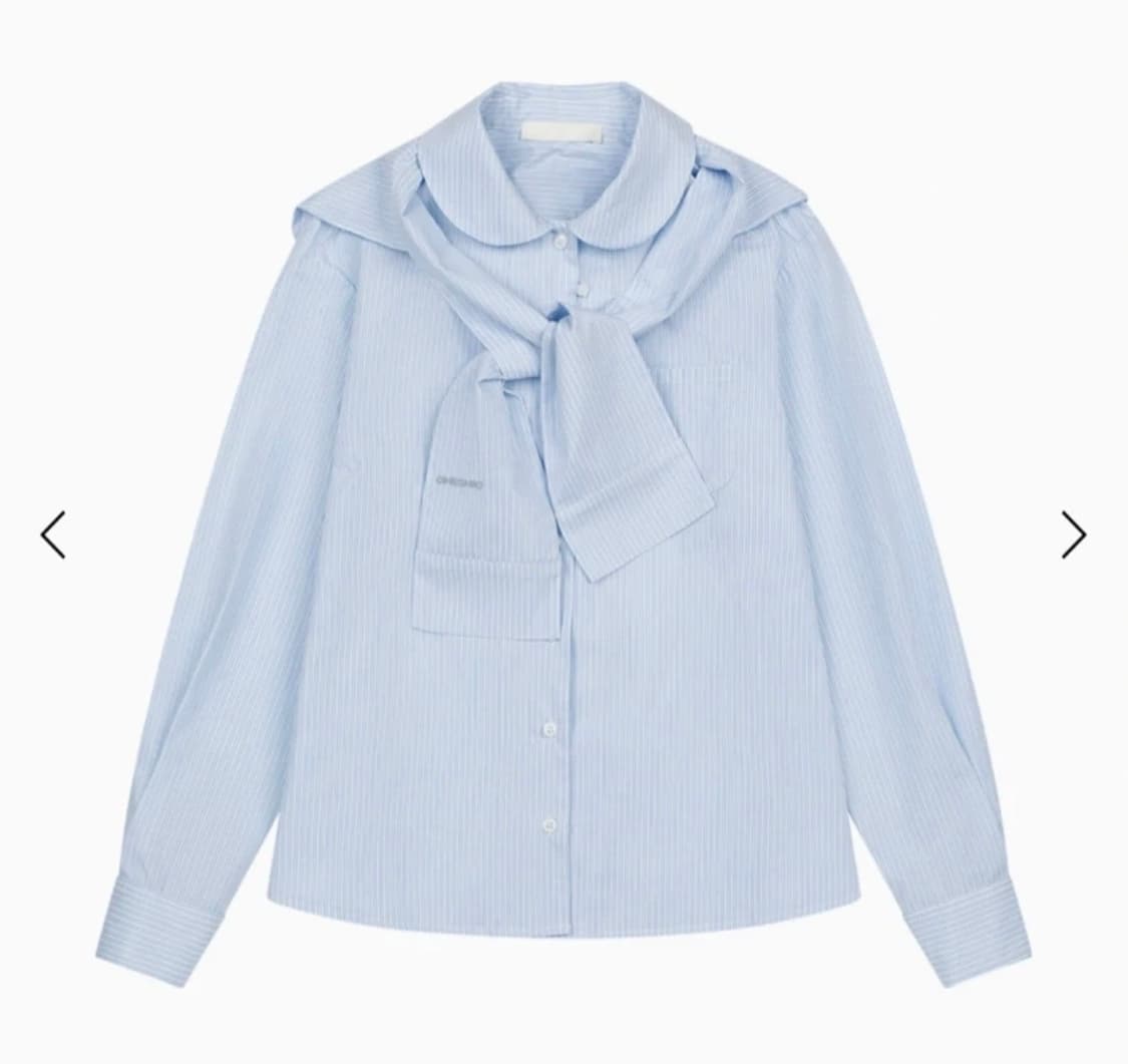 오헤시오 후디드 투웨이 셔츠 블루 상품이미지1