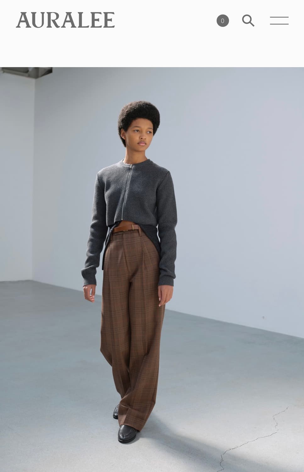 오라리 울1 니트 집업 자켓 그레이 여성  상품이미지8