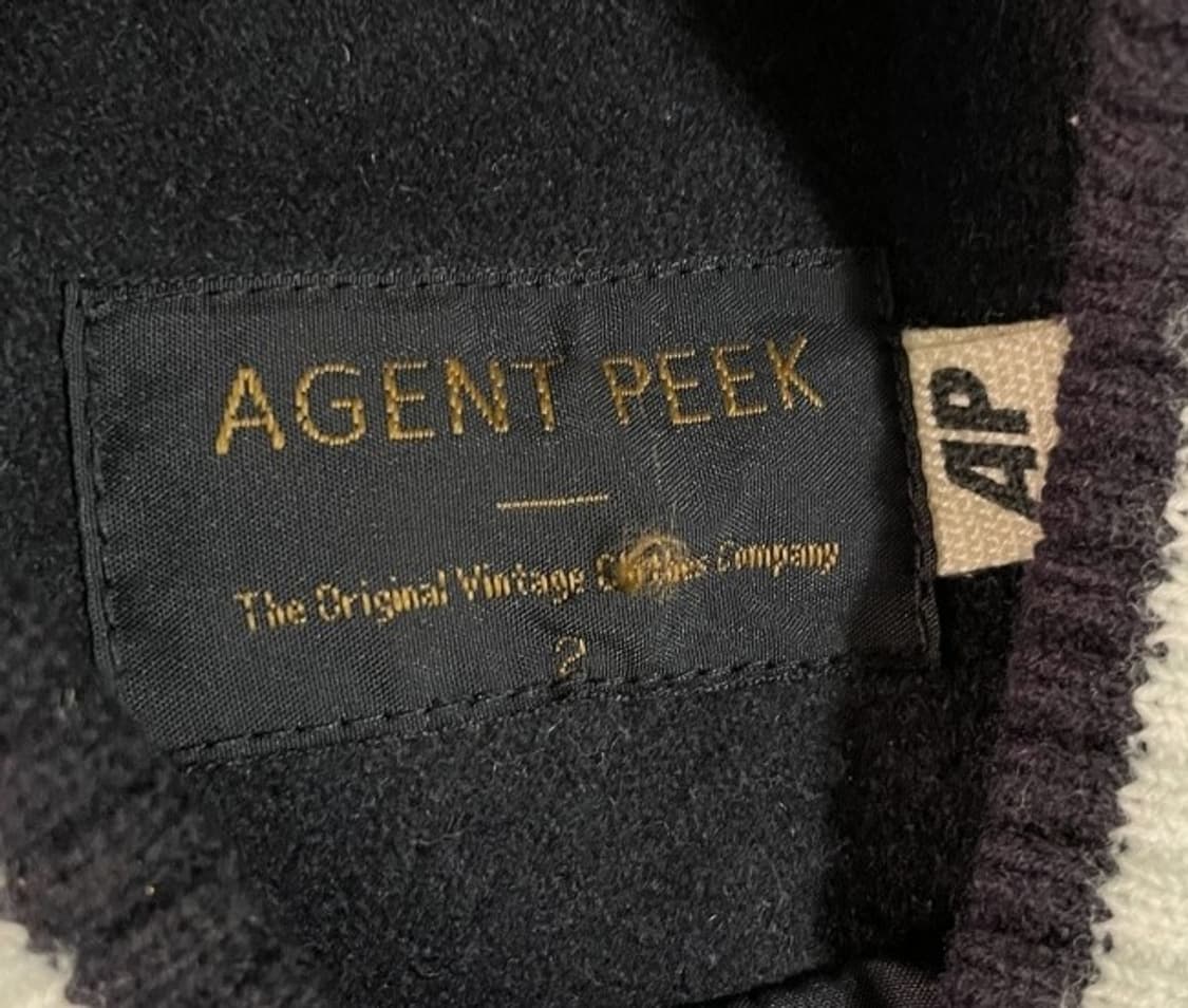 빈티지 블랙 레더 소매 야구 점퍼 AP 패치 100/L 상품이미지3