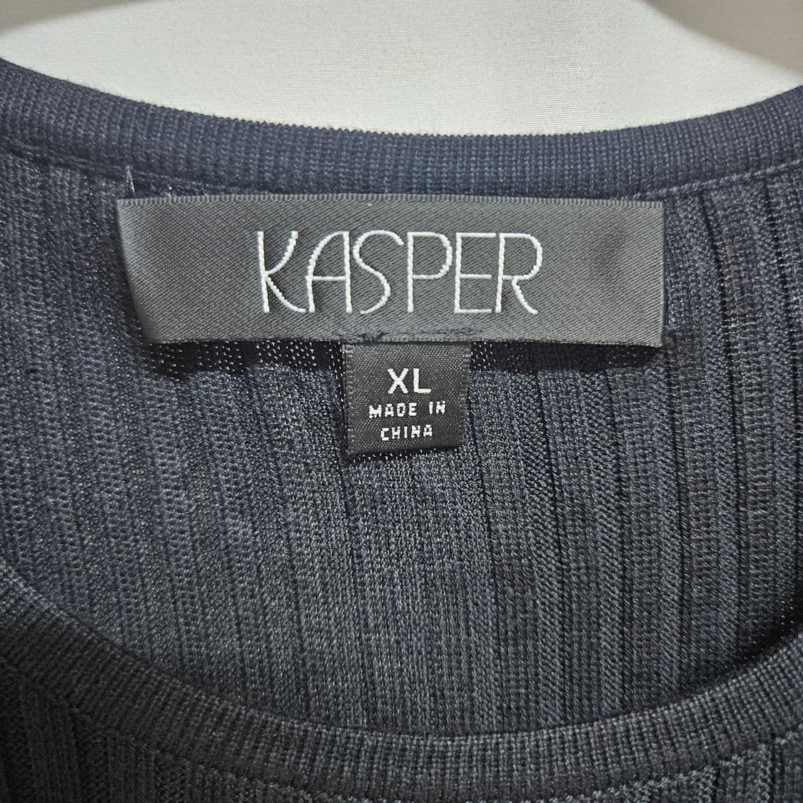 Kasper 케스퍼 골지 실크 여름 반팔 니트 XL 상품이미지3