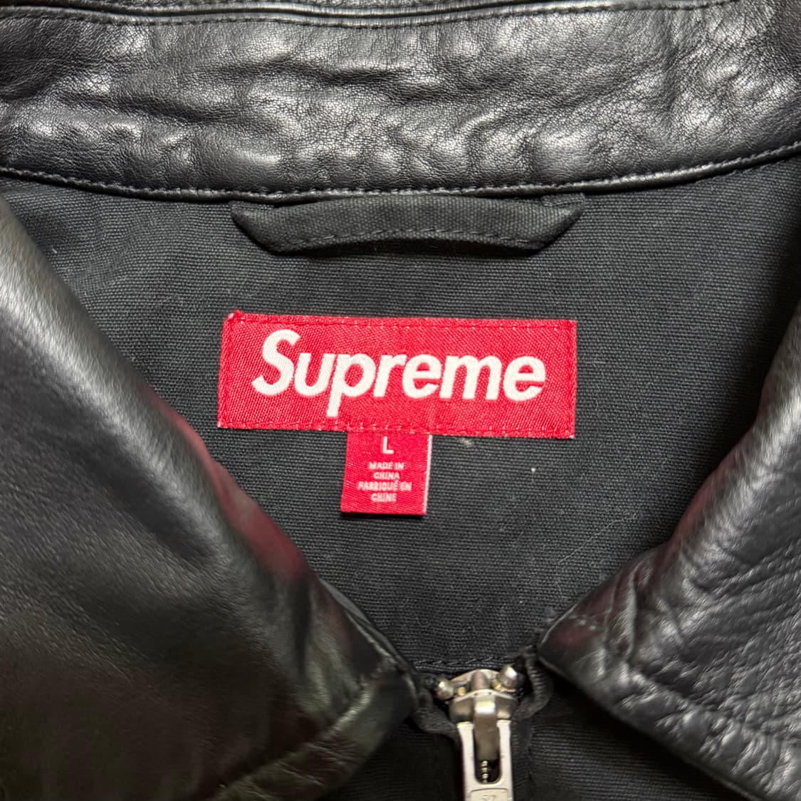 슈프림 레더 칼라 유틸리티 자켓 블랙  L사이즈 상품이미지3