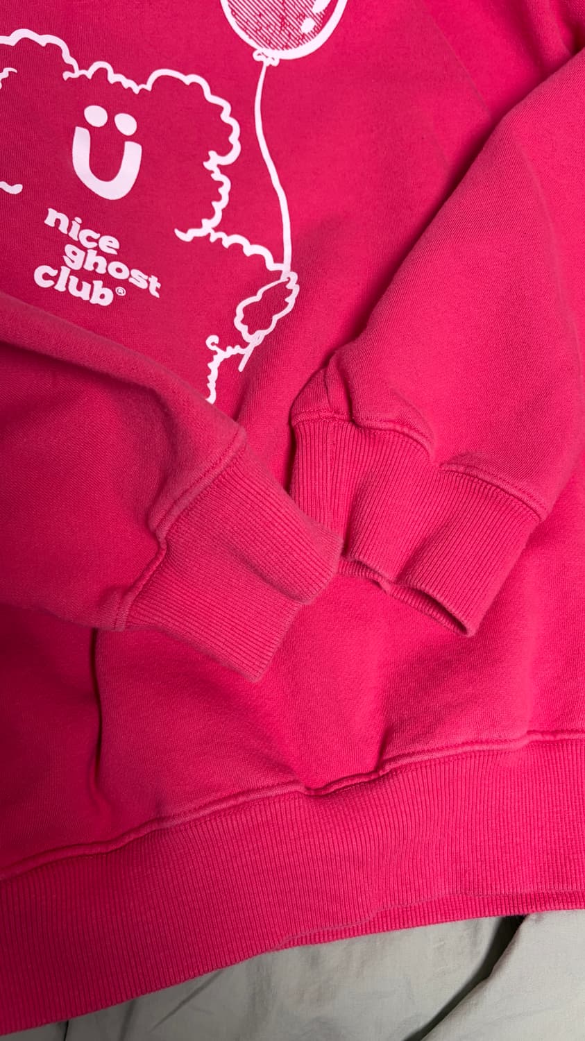 나이스고스트클럽 핫핑크 맨투맨 상품이미지5