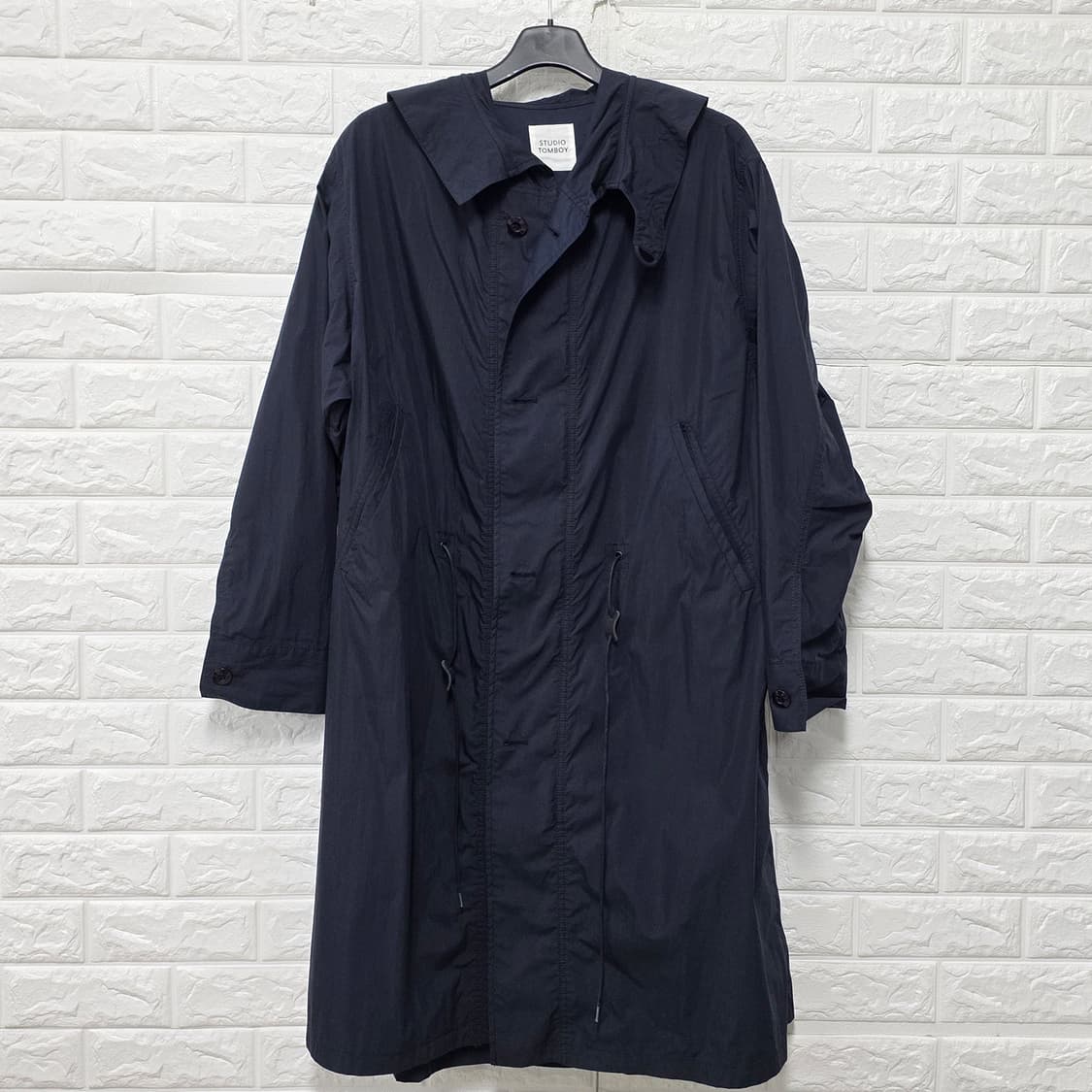 택포// 21s 스튜디오 톰보이 네이비 후드 코트 Free eec 상품이미지1