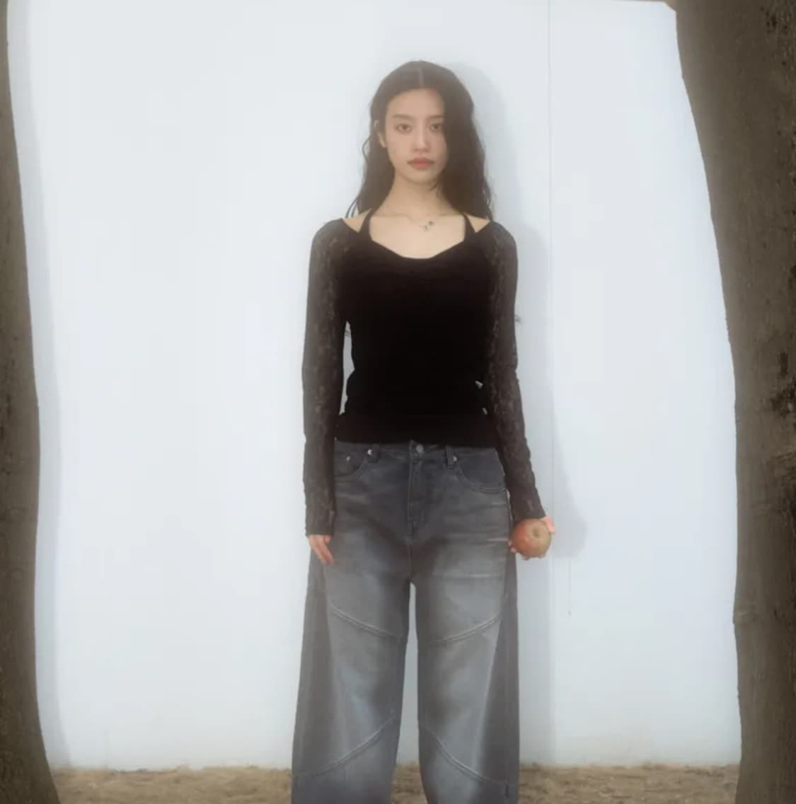 새상품)애즈온 플라워레이스 페팃 티 FLOWER LACE PETIT T  상품이미지3