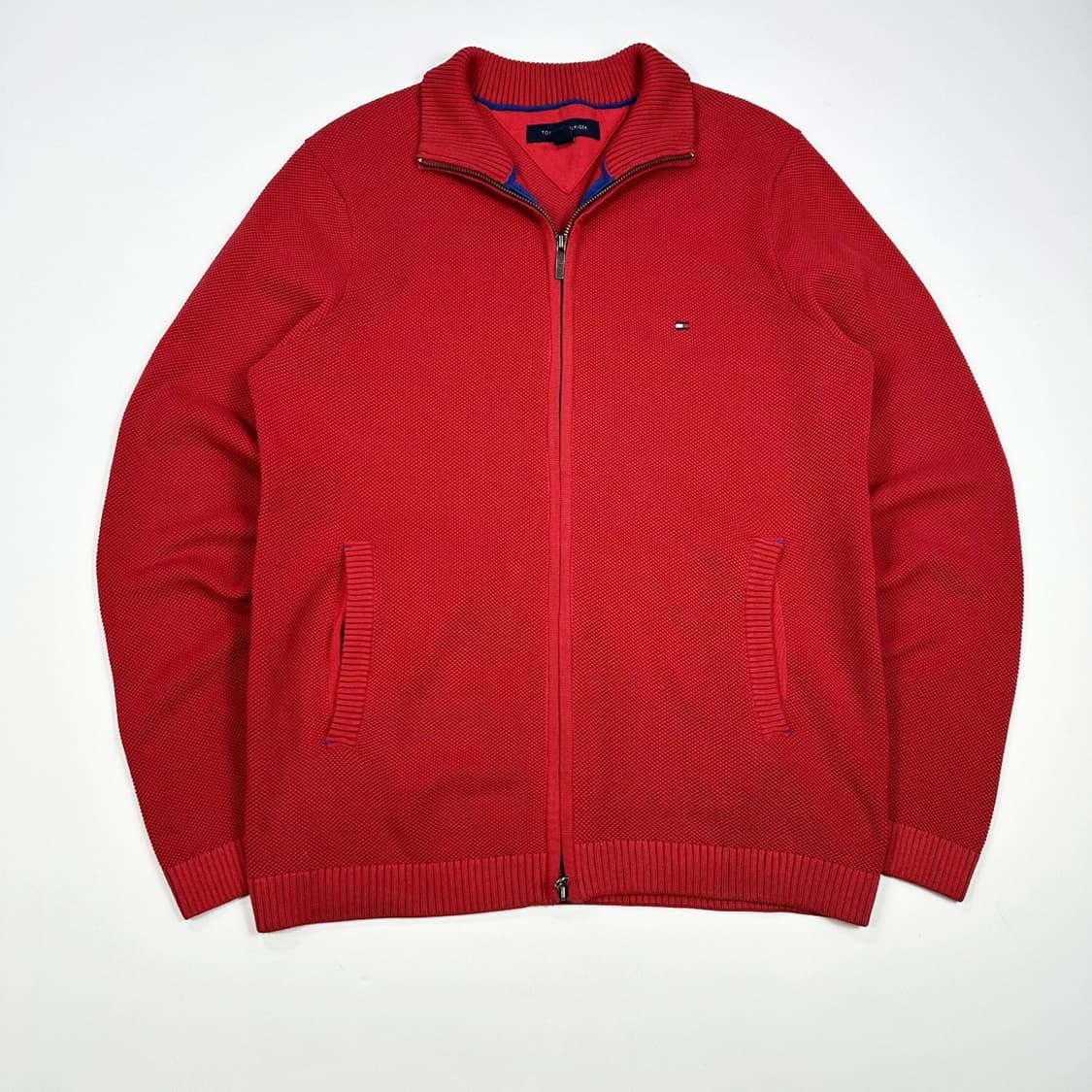 타미힐피거 플래그 레드 니트 집업 (M) 상품이미지2