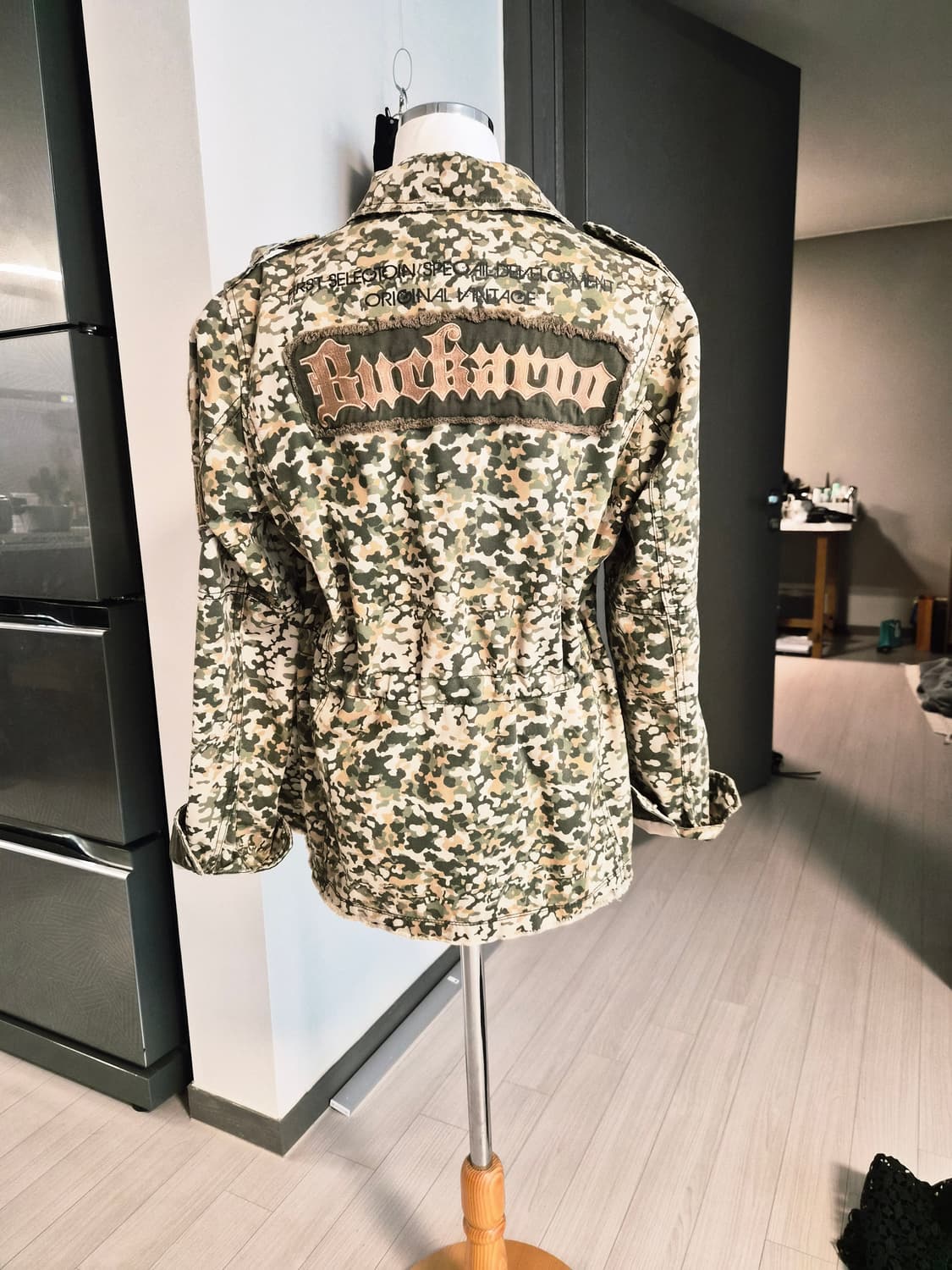 버커루 빈티지 밀리터리 카모 야상 자켓 (S사이즈) 상품이미지5