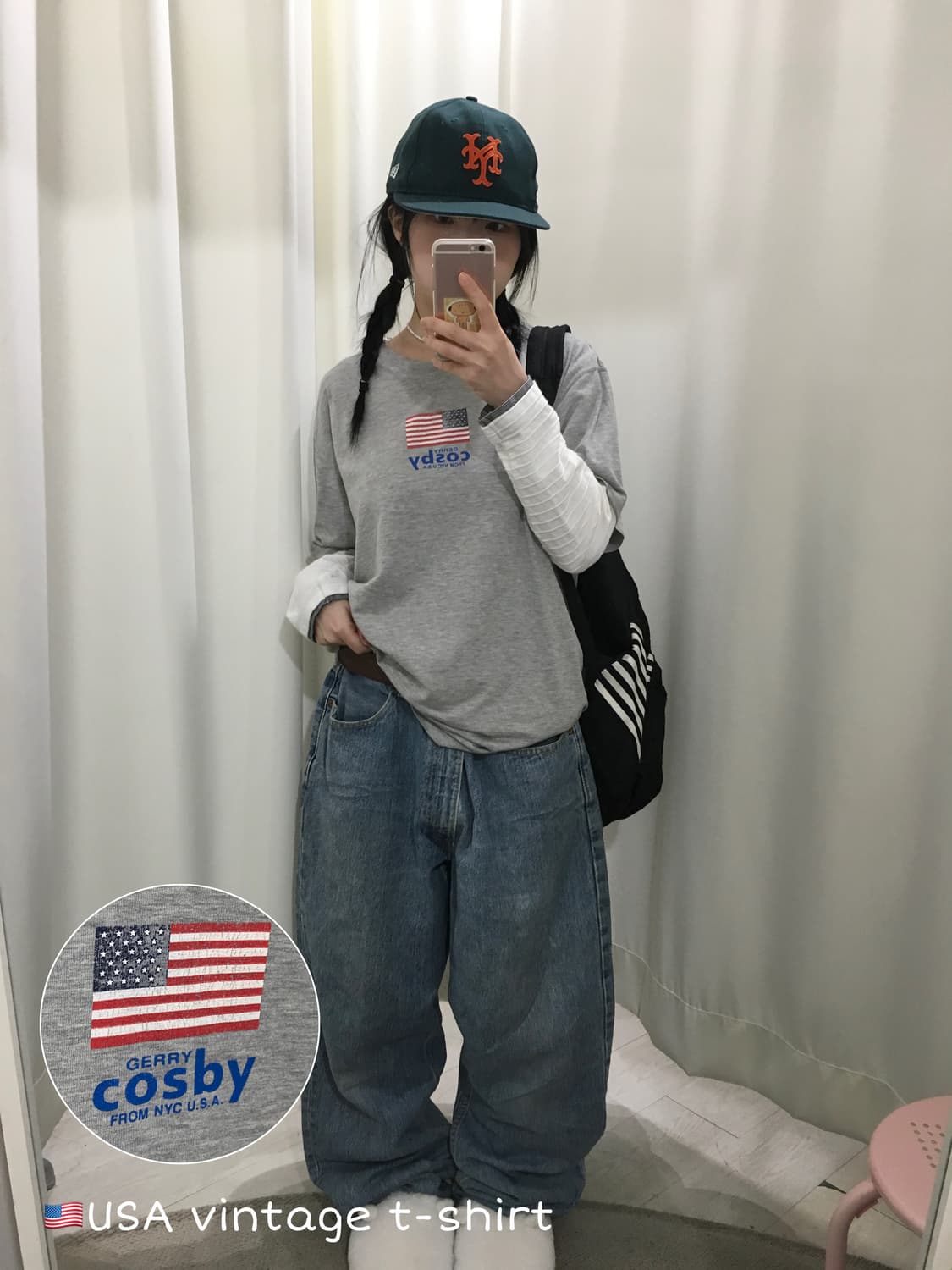 롱슬리브+코스비 티셔츠 레이어드 세트 상품이미지1