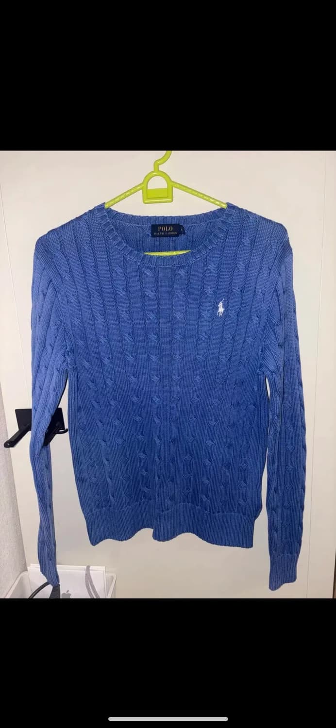 폴로 케이블니트 블루 M 상품이미지1