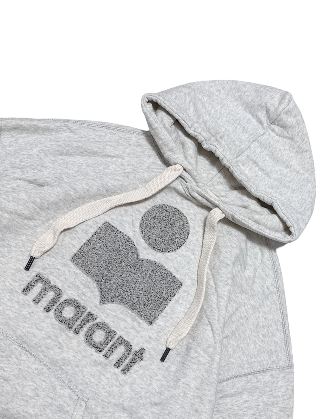 이자벨마랑 뽀글이로고 회색 후드티 상품이미지3