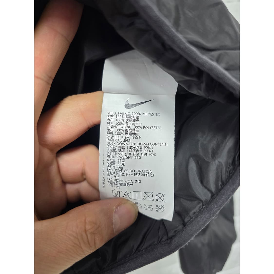 택포// 22s 나이키 블랙 경량 패딩 S 상품이미지3