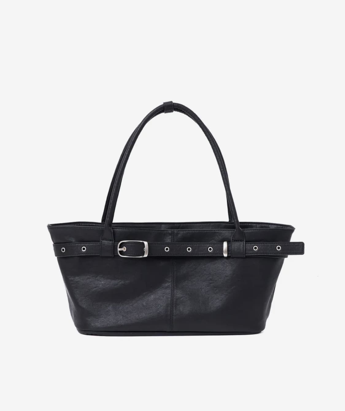 여밈 belted boat bag (black) 상품이미지2