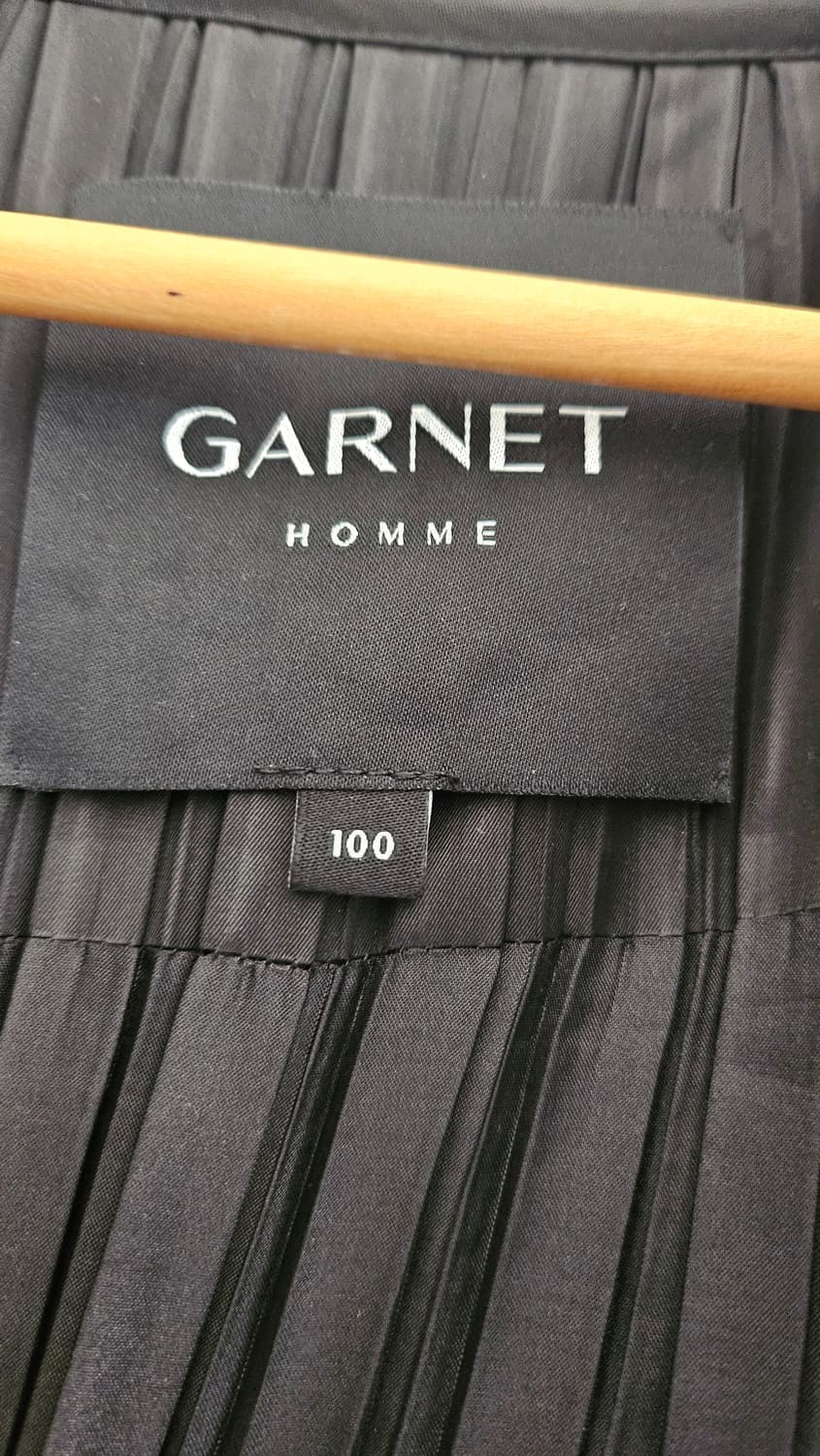 가넷옴므(GARNET HOMME) 블랙 주름 퀼팅 패디드 트렌치 코트  상품이미지5