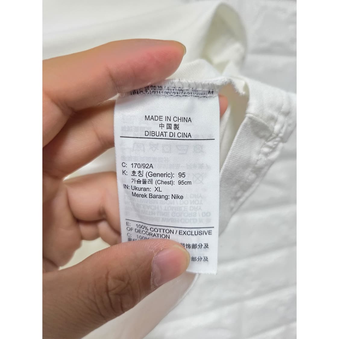 나이키 화이트 크롭 반팔티 XL 상품이미지3