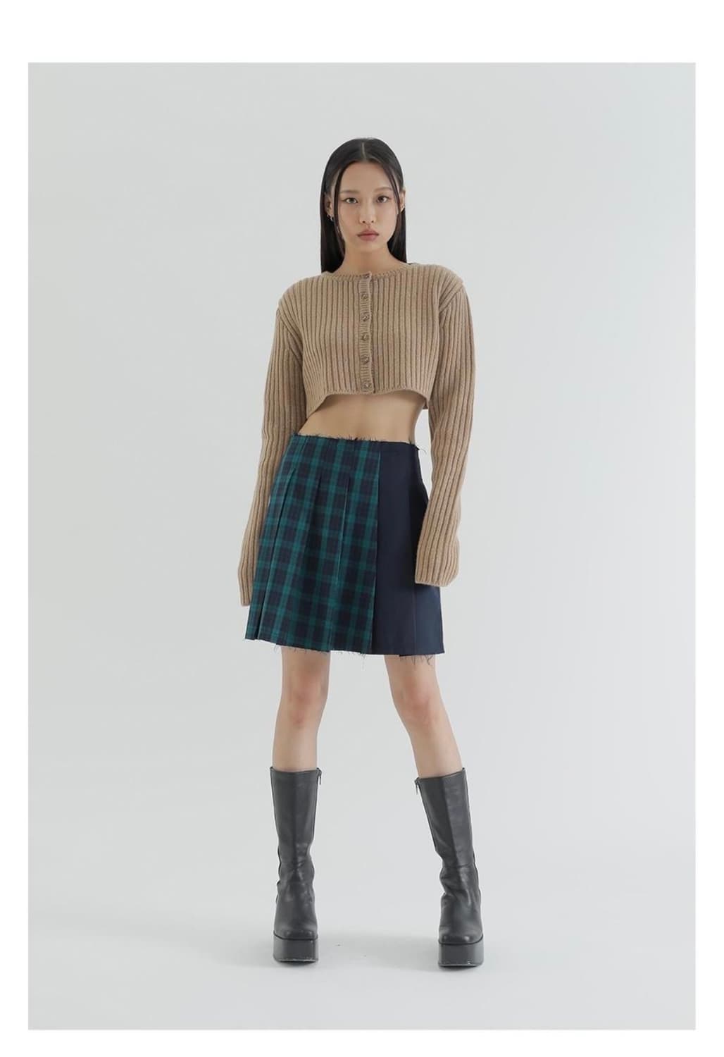 큐리티 메탈릭 크롭니트 볼레로 상품이미지1