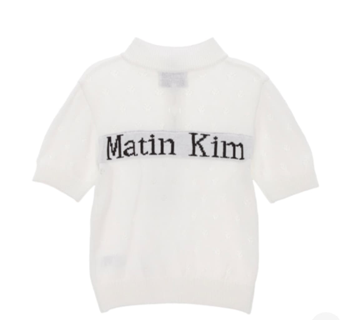 (새상품) 마뗑킴 크로쉐 하프 집업 니트탑 블랙/아이보리 상품이미지3