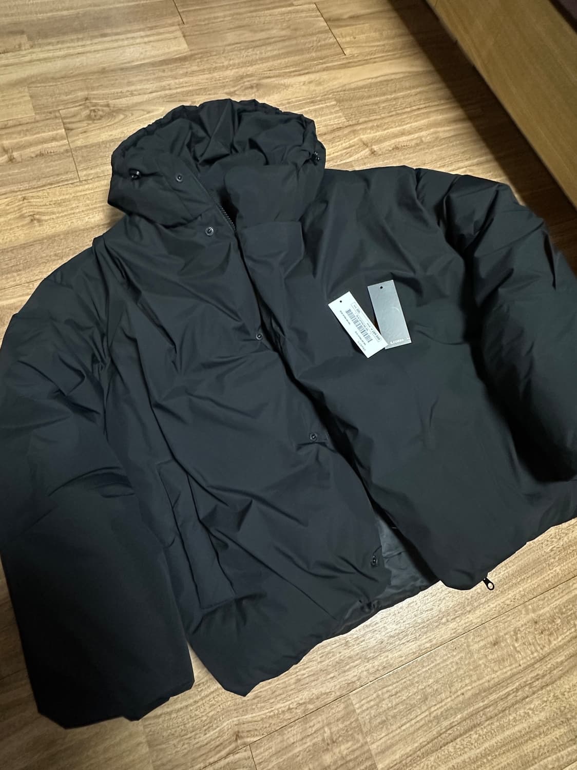 [L] 일꼬르소 IL CORSO 플리츠 볼륨 후드 구스다운 점퍼 상품이미지5