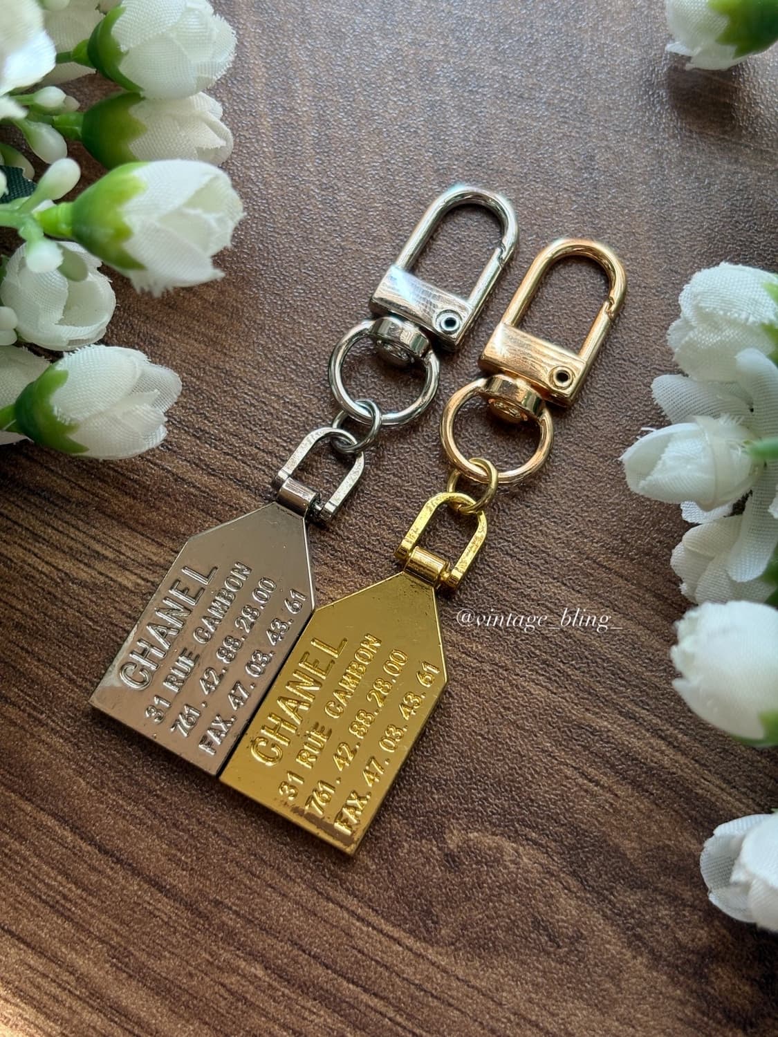 샤넬 깜봉 메탈 태그 백참 키링 키체인 상품이미지1