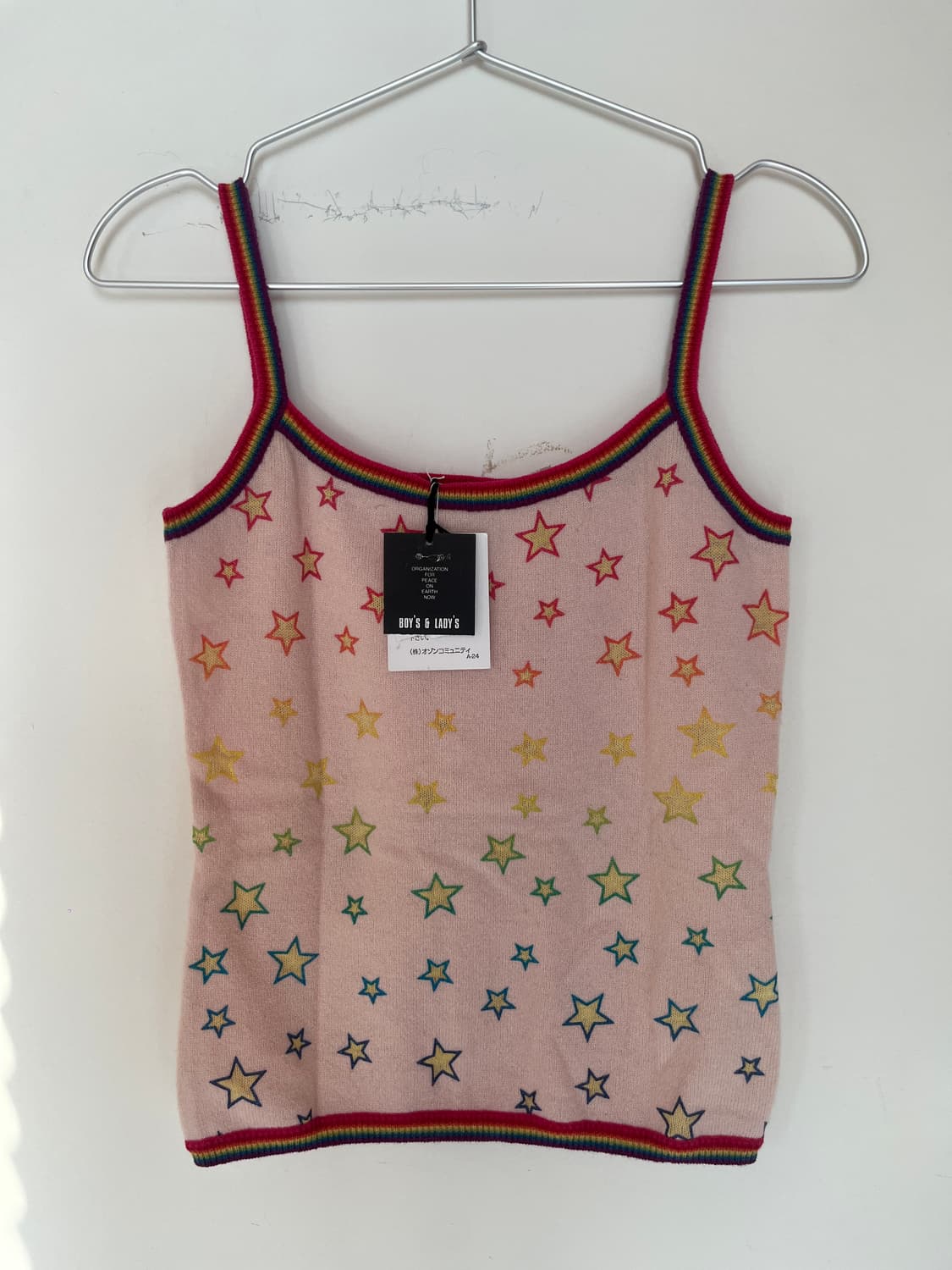 (새상품) 히스테릭 글래머 90s 아카이브 니트 레인보우 별 나시 캐미솔 상품이미지4