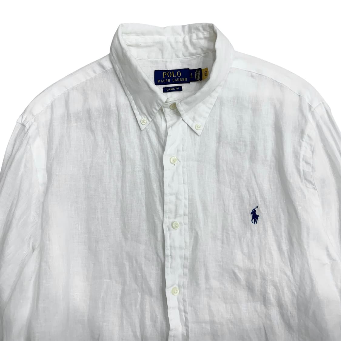 폴로 랄프로렌 린넨 화이트 셔츠 L 상품이미지4