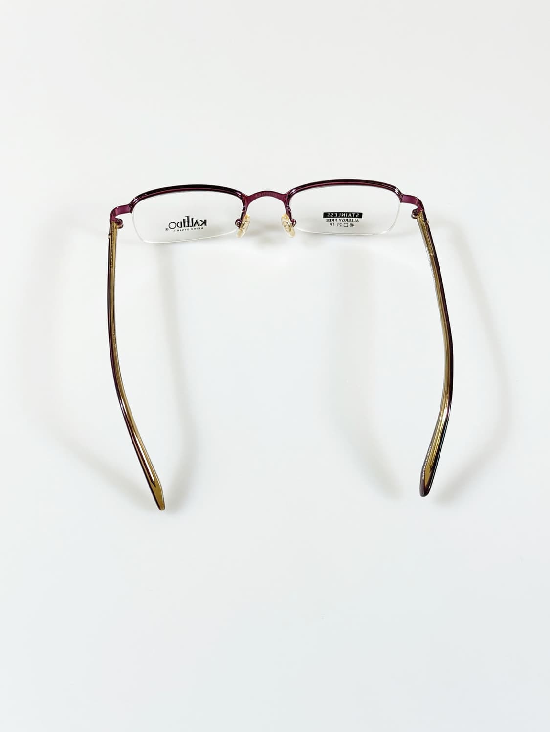 90s KALEIDO 스퀘어 반무테 빈티지 데드스탁 안경 상품이미지5