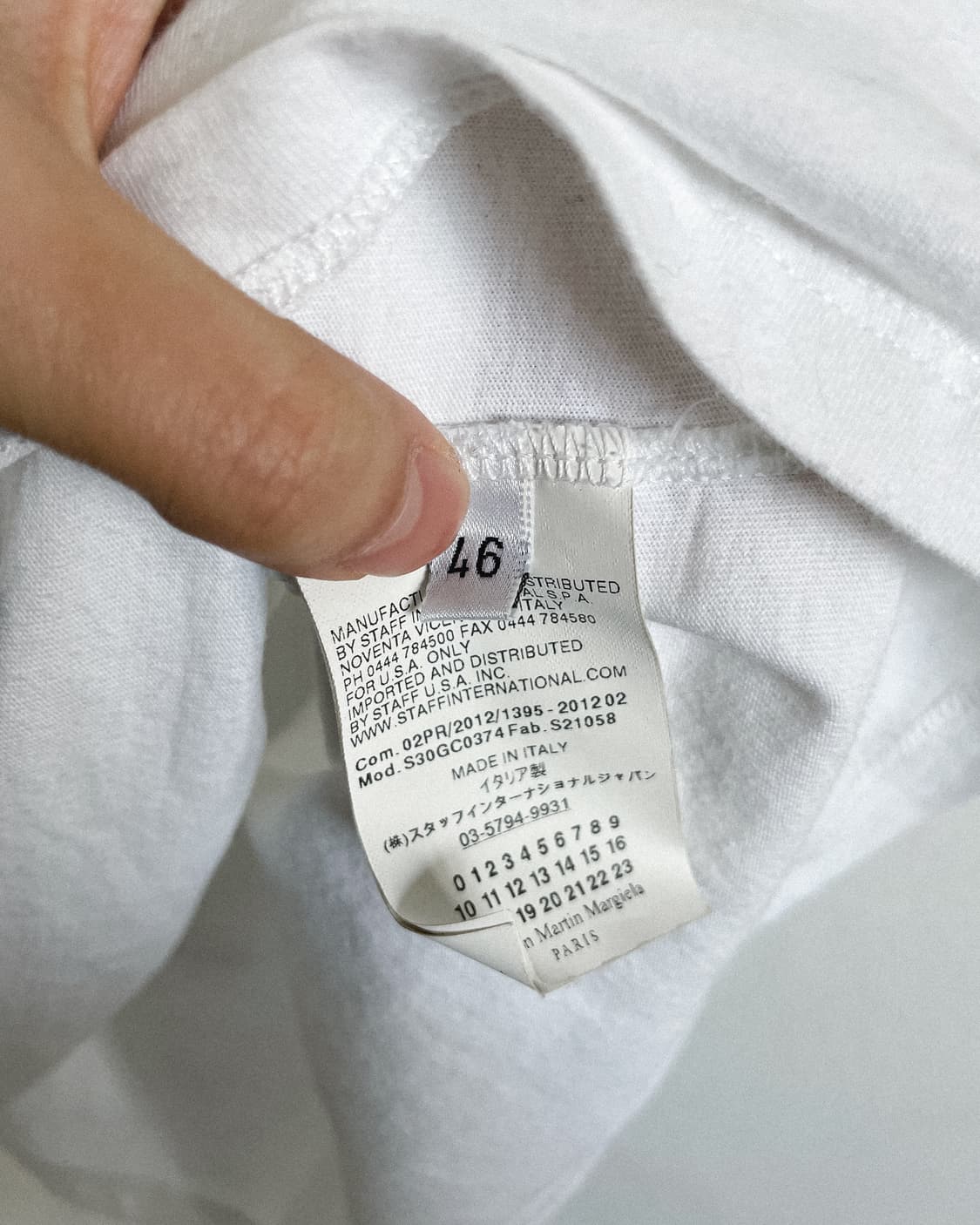 마틴 마르지엘라 10 SS12 업사이드 다운 티셔츠 상품이미지8