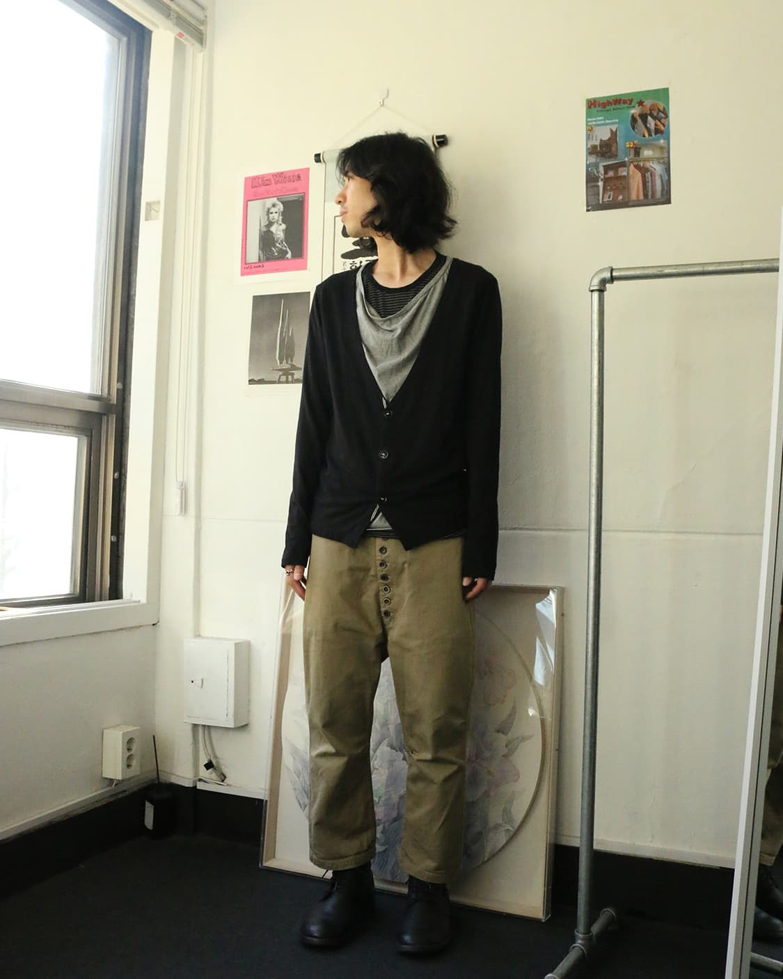 캐서린 햄넷 런던 레이어드 드레이프 가디건 니트 상품이미지2