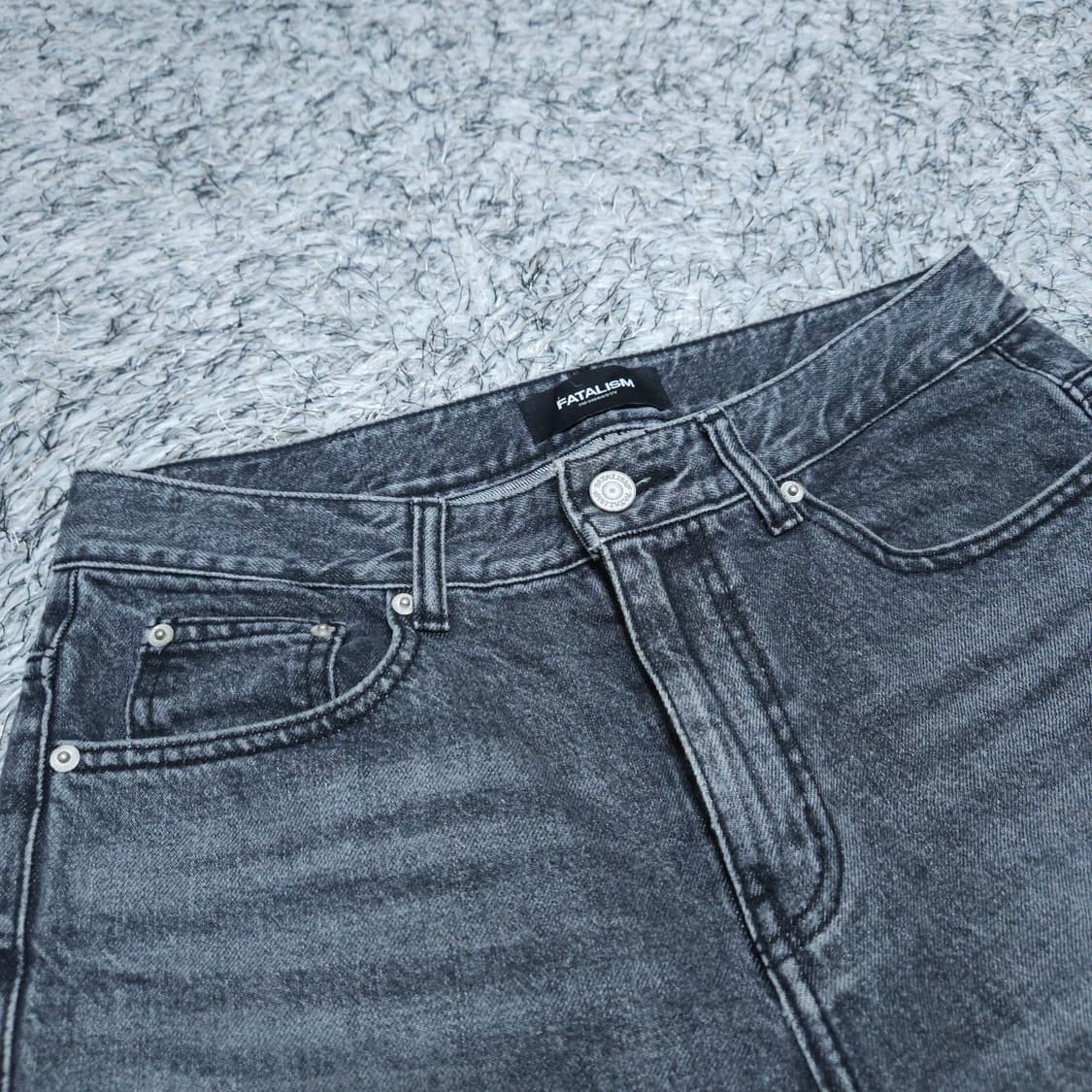 페이탈리즘) 30(46) 남자 흑청바지 와이드팬츠 / 왕눈이샵 상품이미지3