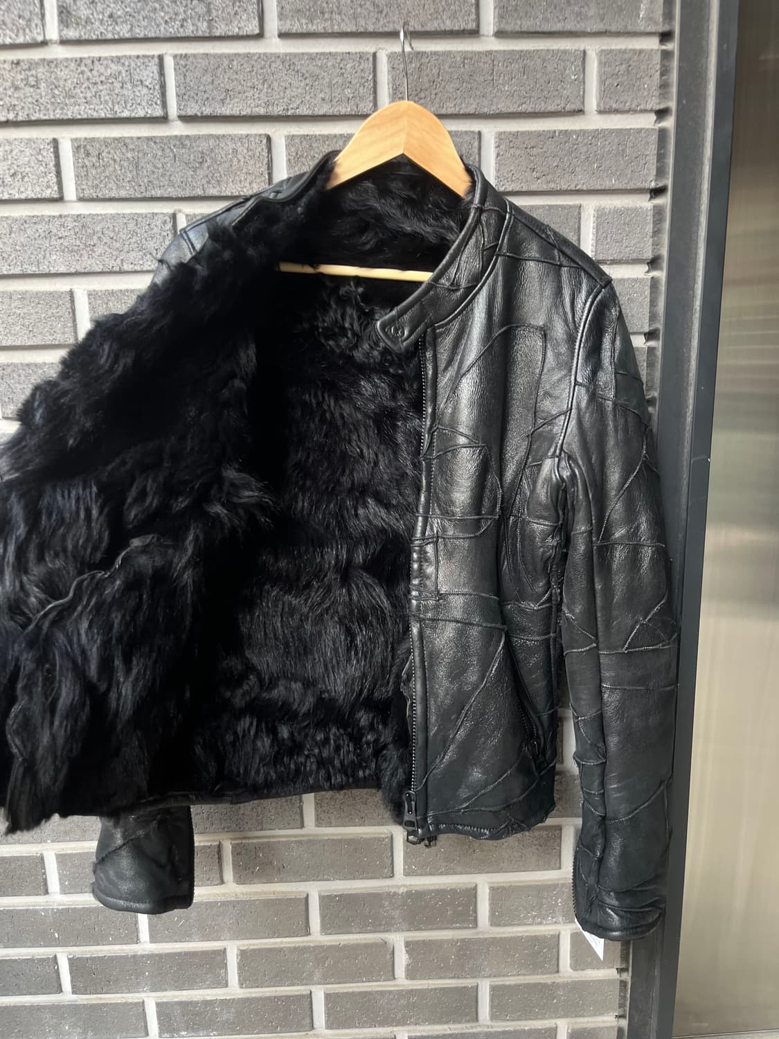 90s NUMERODUE 패치워크 양가죽 자켓  상품이미지7