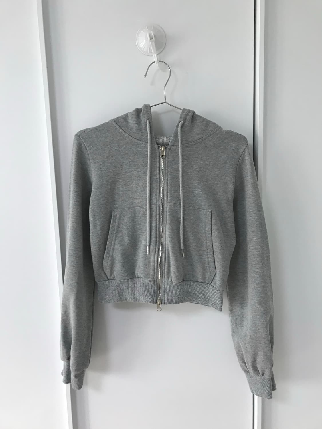 vintage grey crop hood-zip up 상품이미지7