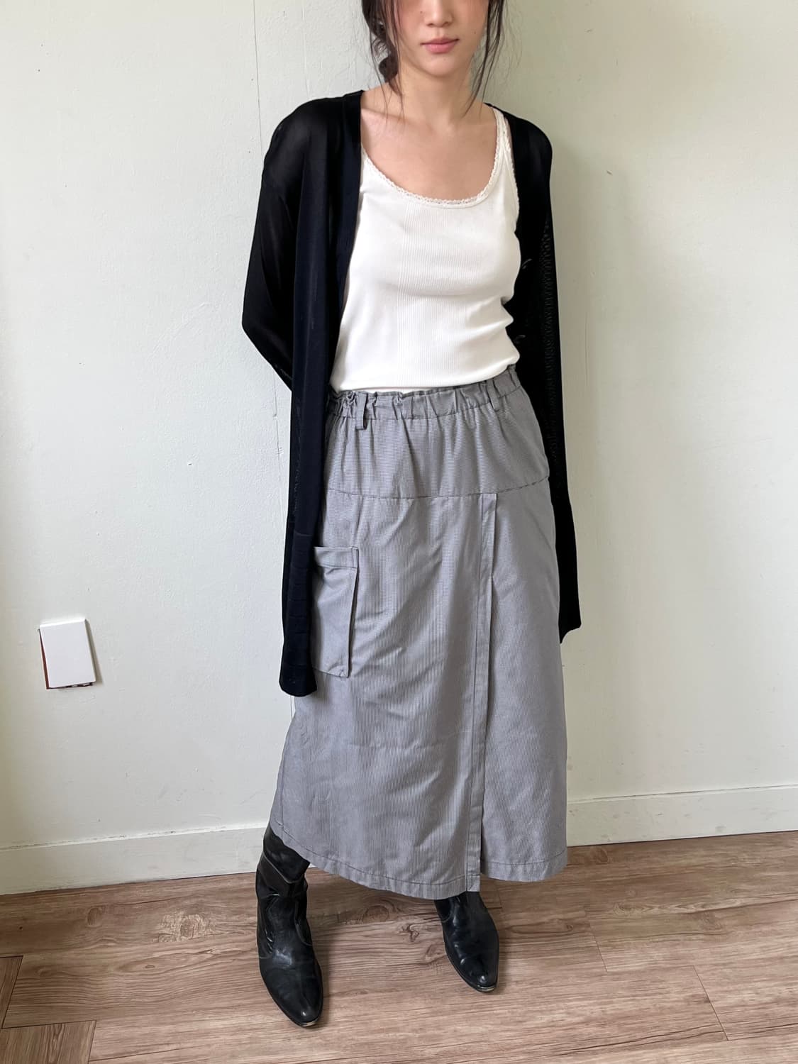 90‘s BALENCIAGA 블랙 시스루 가디건 상품이미지8