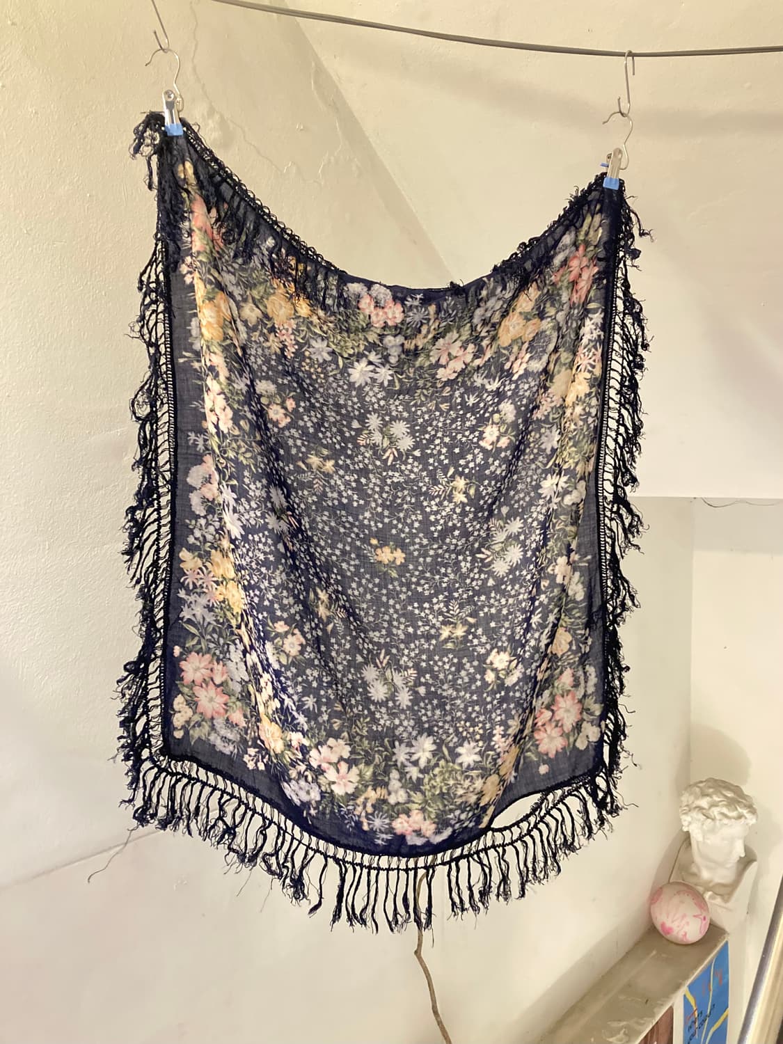 빈티지 플라워 테슬 패브릭 상품이미지1