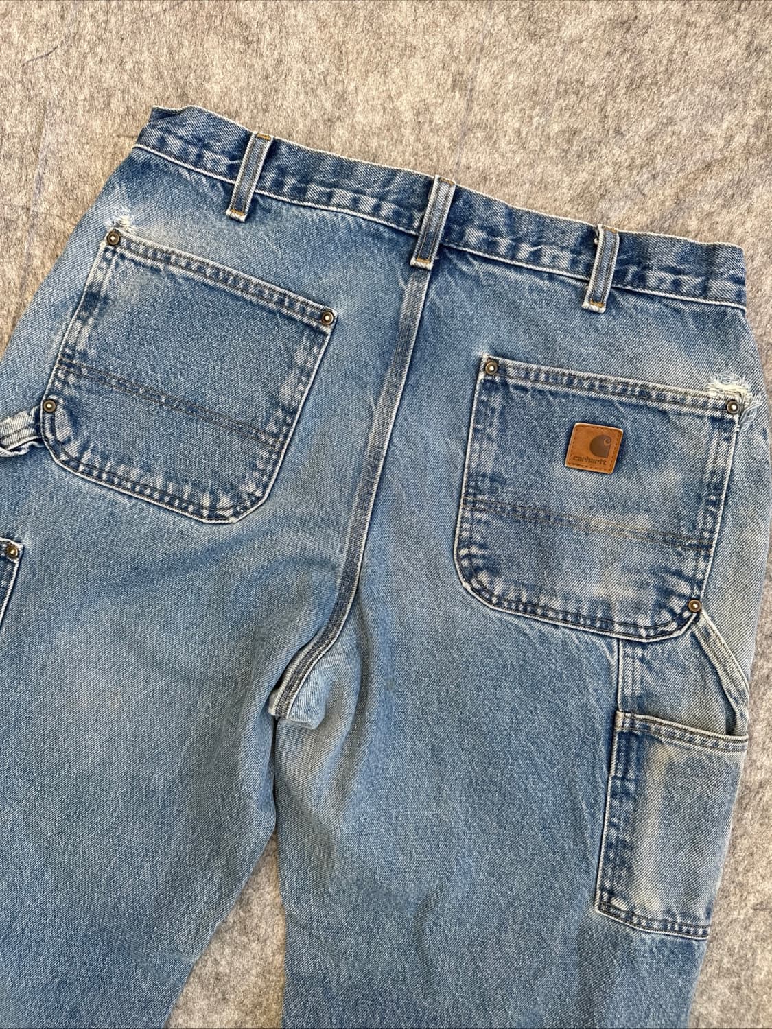 [34X30] 칼하트 B73 DST 더블니 데님 팬츠 던가리 핏 상품이미지6