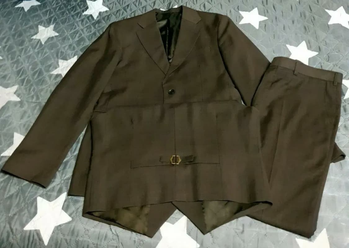 (맞춤정장) 구월양복 테일러드 클래식 수트+베스트 셋업 다크브라운 상품이미지1