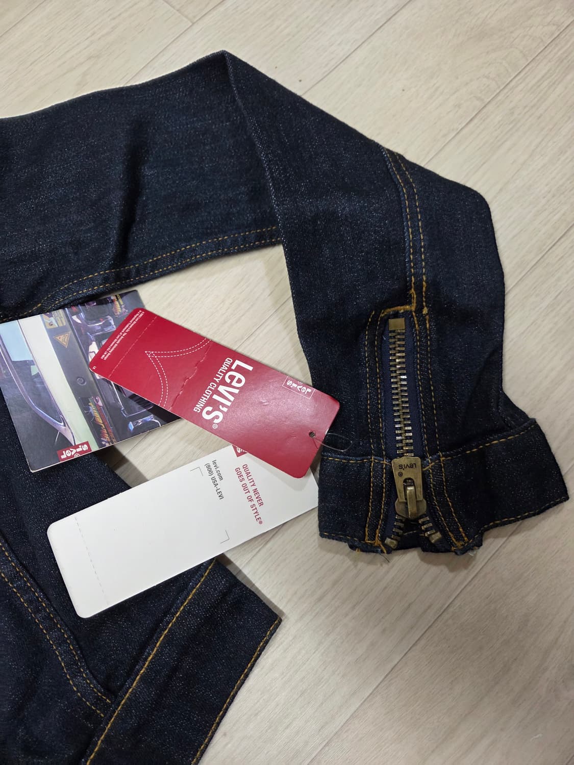 새상품 여성55,주니어160  리바이스 청자켓-투웨이지퍼 상품이미지6