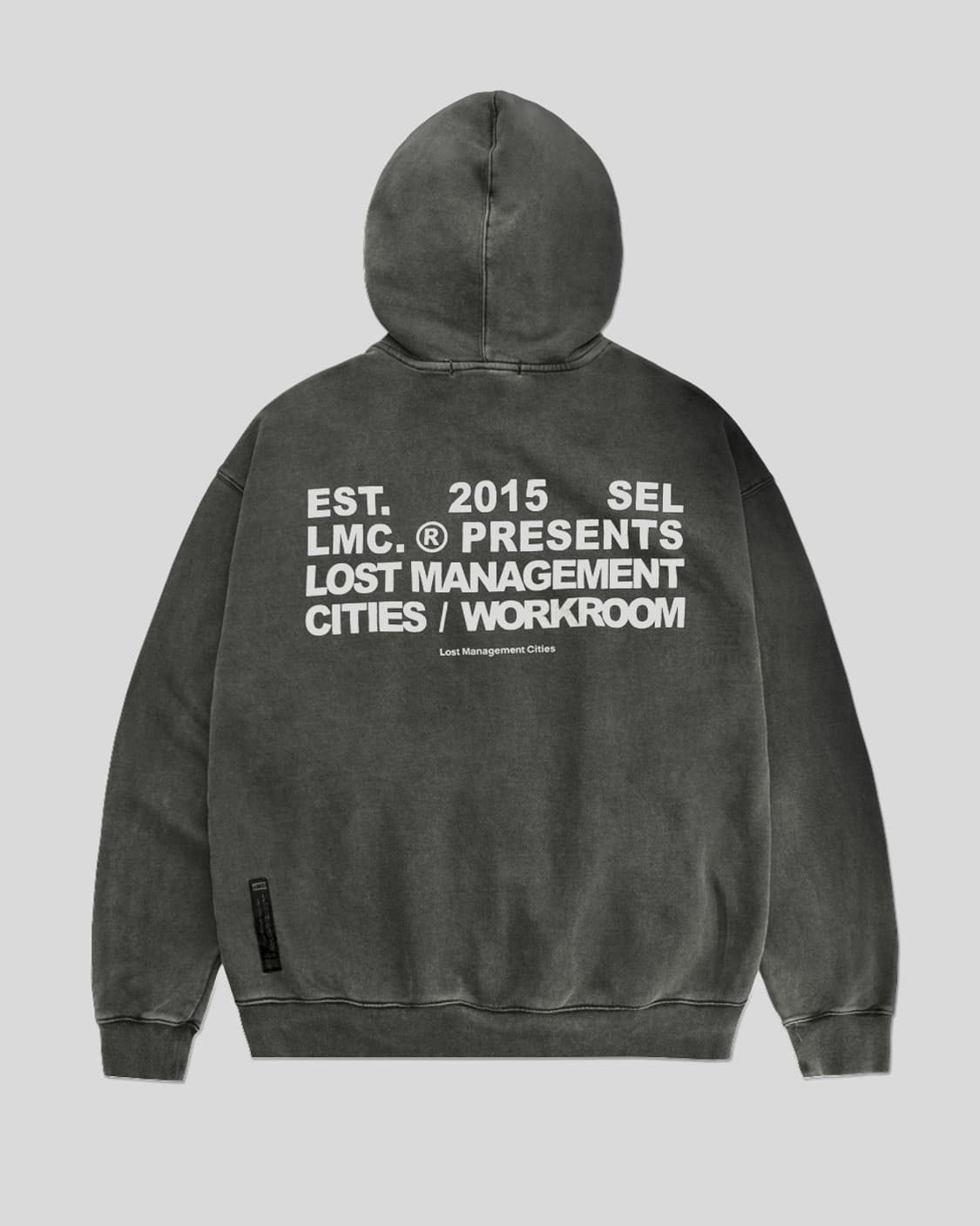 LMC 워크룸 워시드 후드집업 다크그레이 상품이미지2