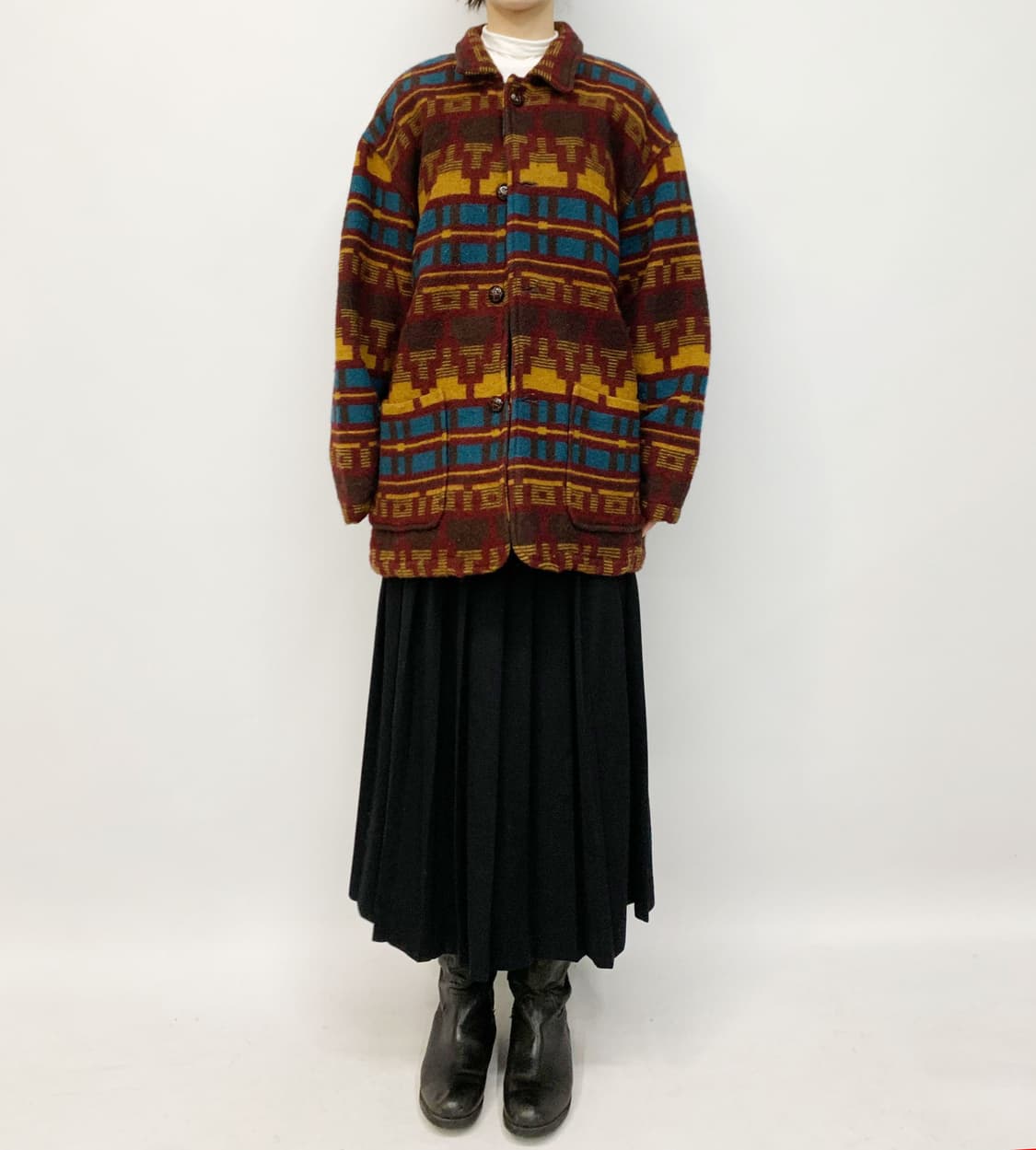 90's 켄터키 카디널 네이티브 패턴 울 자켓 상품이미지1