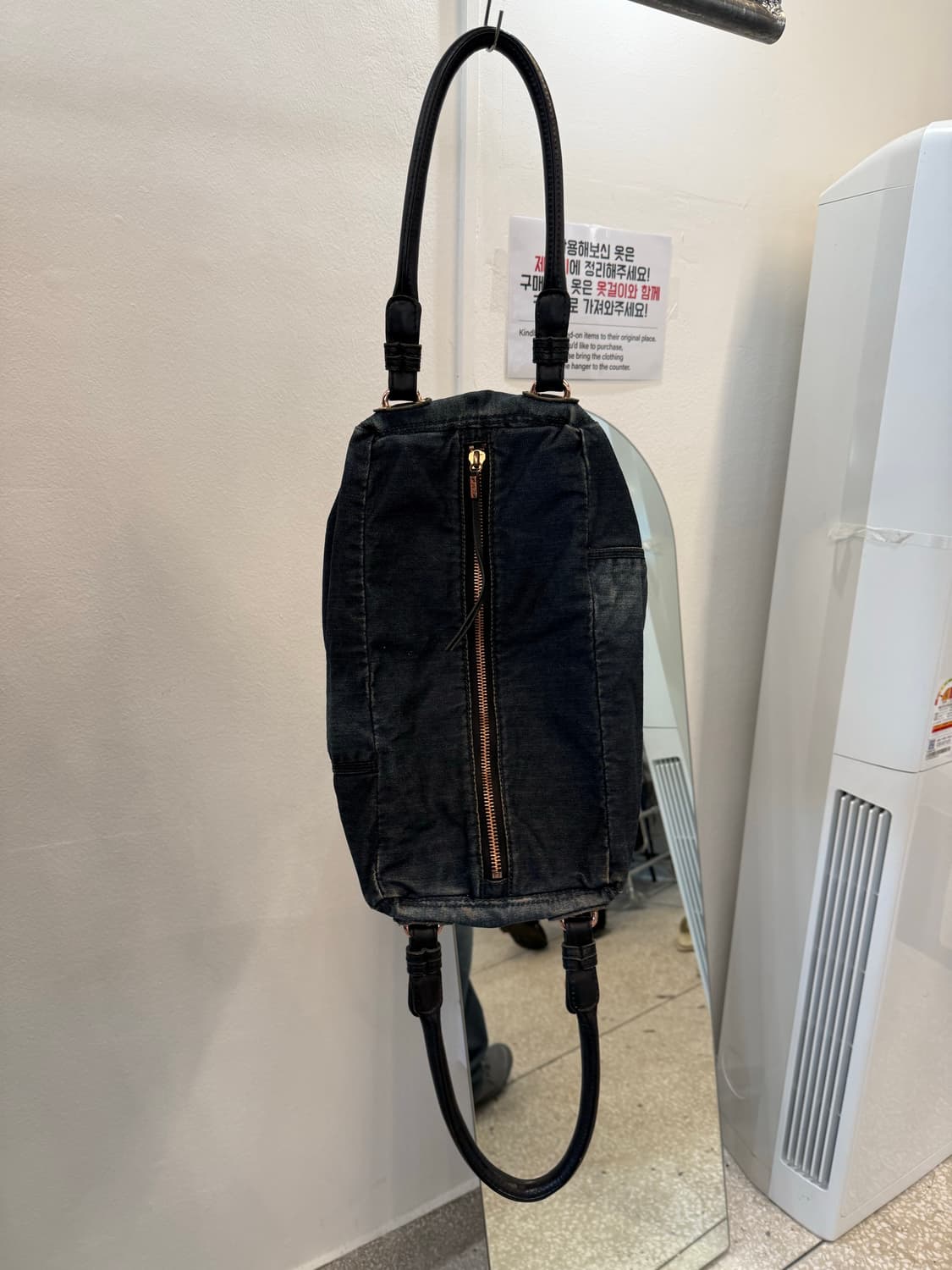DIESEL denim X leather wave shoulder bag 상품이미지2