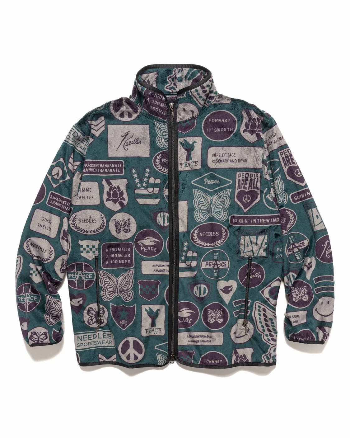 [M][100] 니들스 스포츠 웨어 패치워크 파이핑 플리스 자켓 상품이미지10