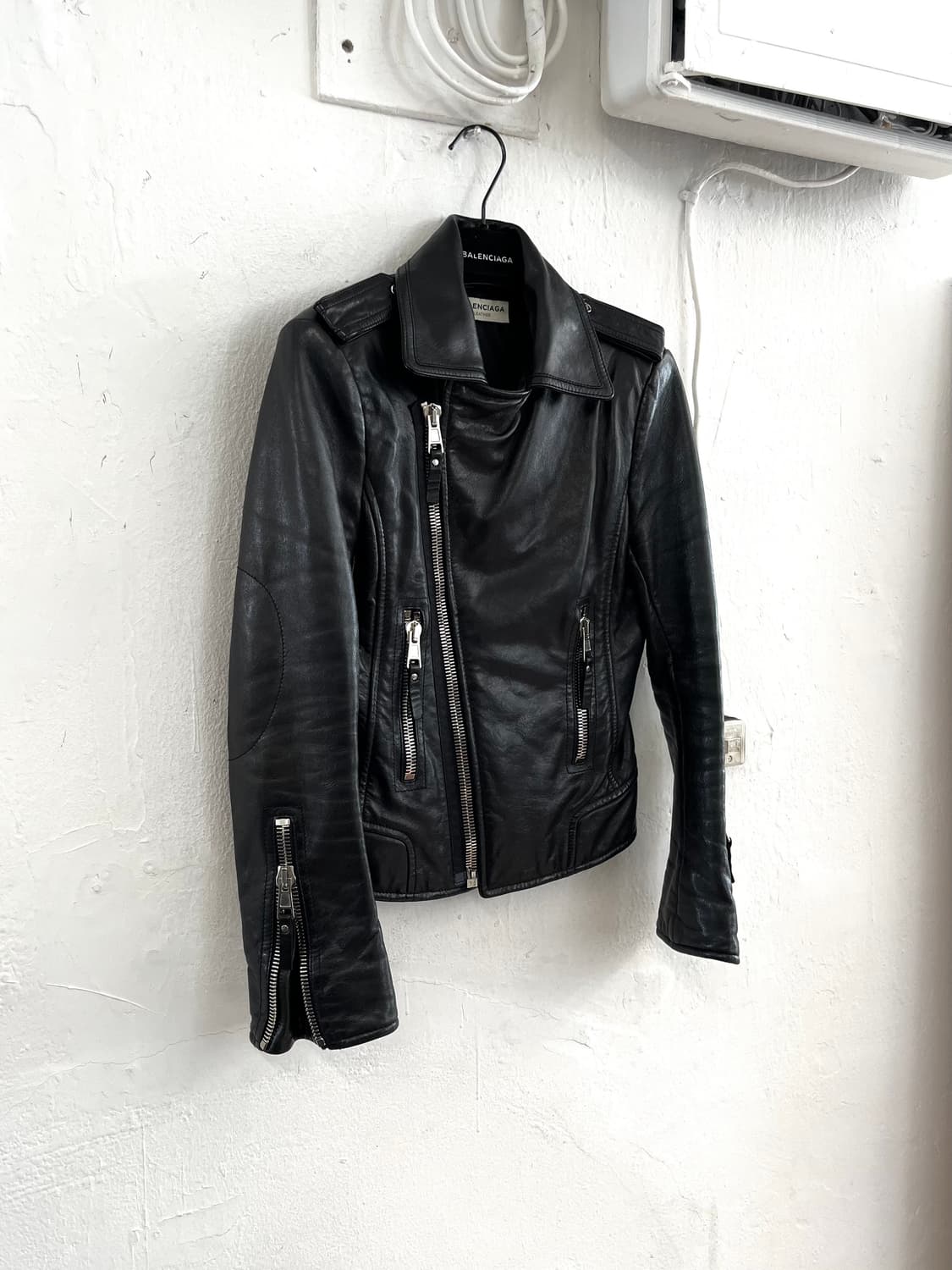 발렌시아가 2014FW 컬렉션 레더 라이더 자켓 상품이미지2