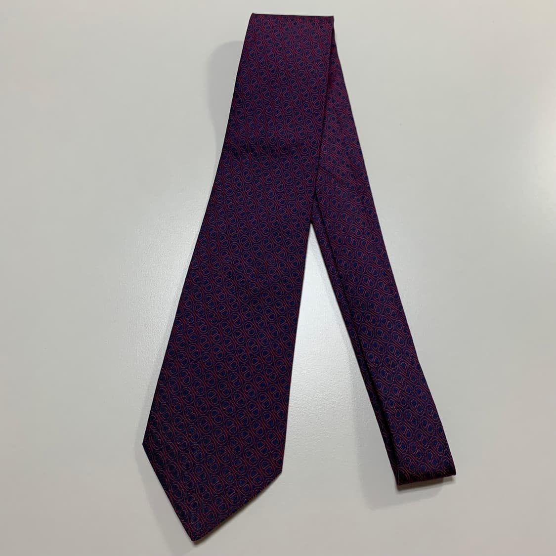 에르메스(HERMES) H모노그램 기하학적패턴 명품넥타이 최상급 9cm 상품이미지9