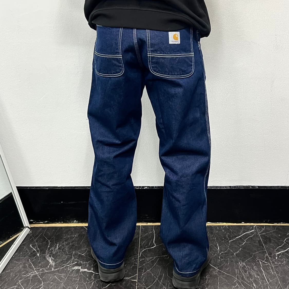 칼하트 WIP 데님 진청 워크 팬츠 상품이미지3
