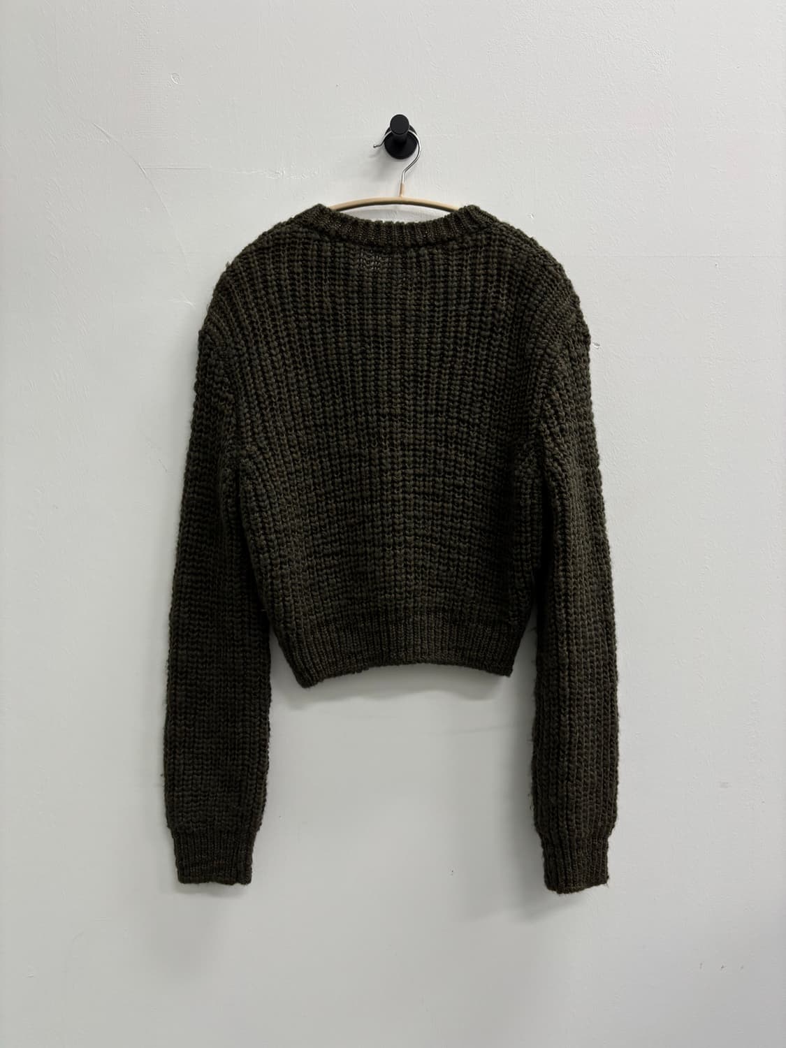 Smoothmood(스무드무드) 청키 크롭 니트 집업 상품이미지5