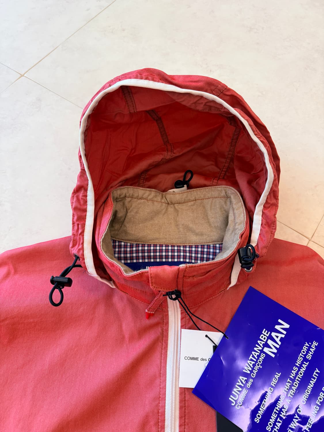 [L] 1회착 준야와타나베 나일론 샴브레이 아노락 자켓 상품이미지4