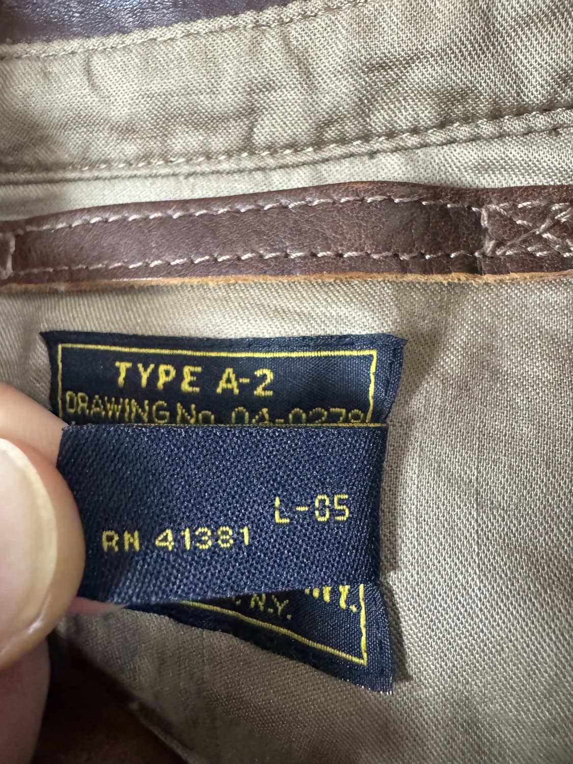 L 폴로 랄프로렌 오일워싱 a-2 가죽자켓 상품이미지3