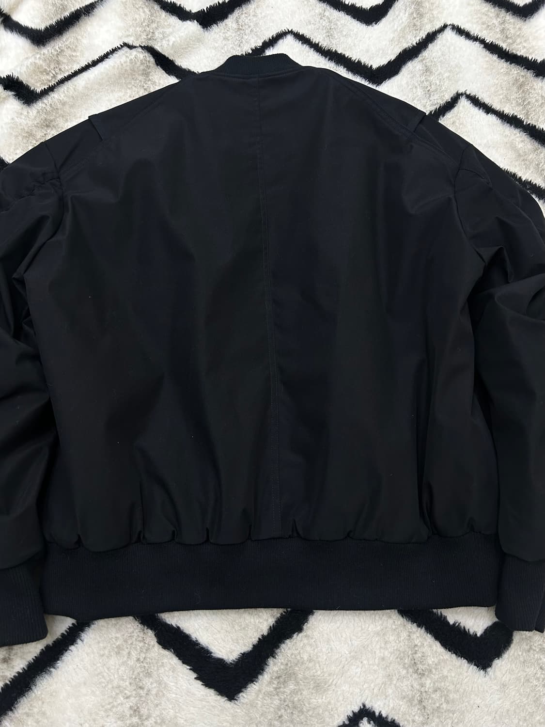 [한국XL]ZARA 레이어드 디테일 봄버 패딩 자켓/블랙 상품이미지6