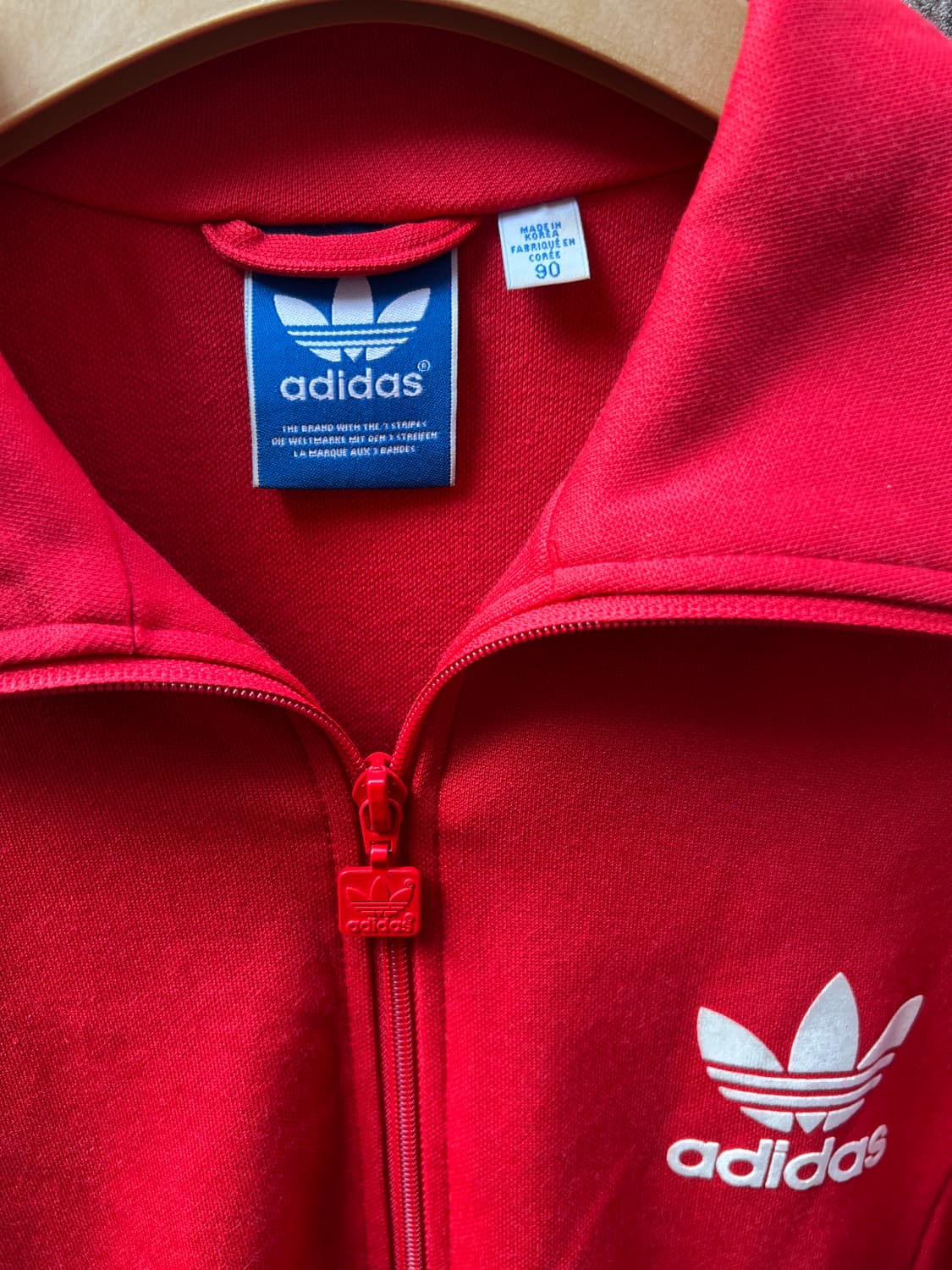 아디다스 빨간색 삼선 트랙 자켓 상품이미지3