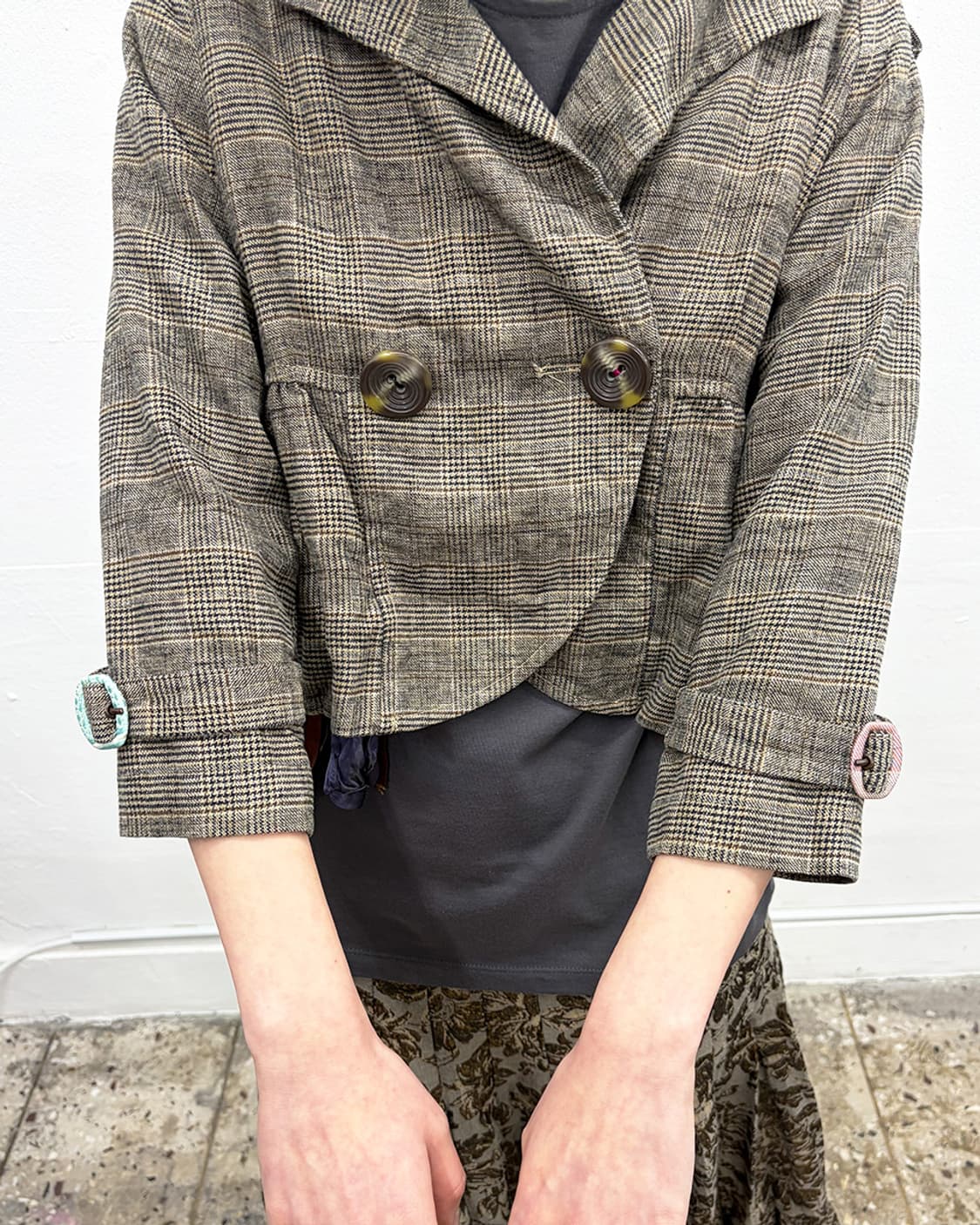 휴고 보스 오렌지 탭 빅 버튼 크롭 자켓 상품이미지8