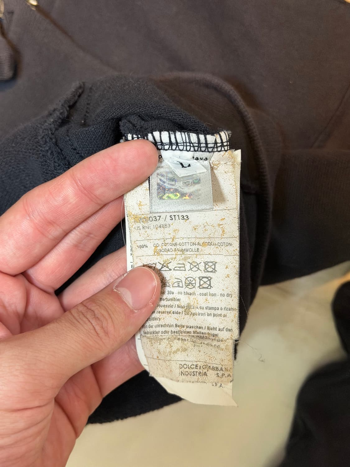 00s 돌체앤가바나 아카이브 코튼 집업 져지 블랙 상품이미지5