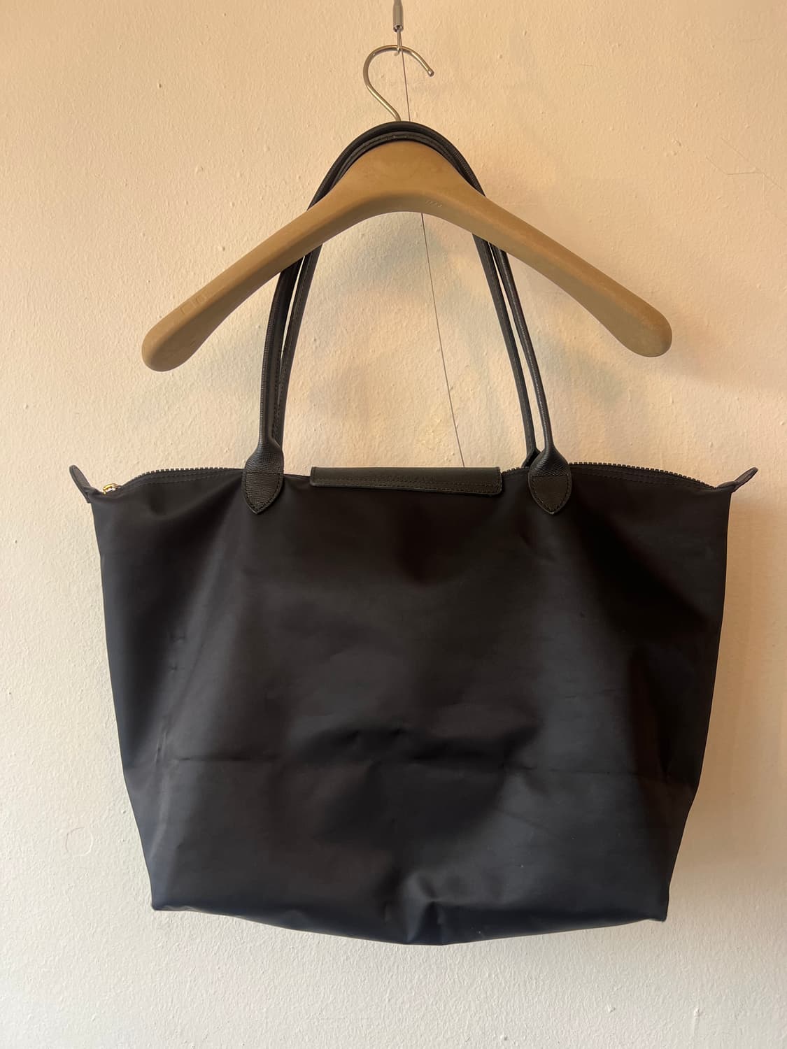 롱샴 르플리아쥬 블랙 빅숄더백 토트백 상품이미지2