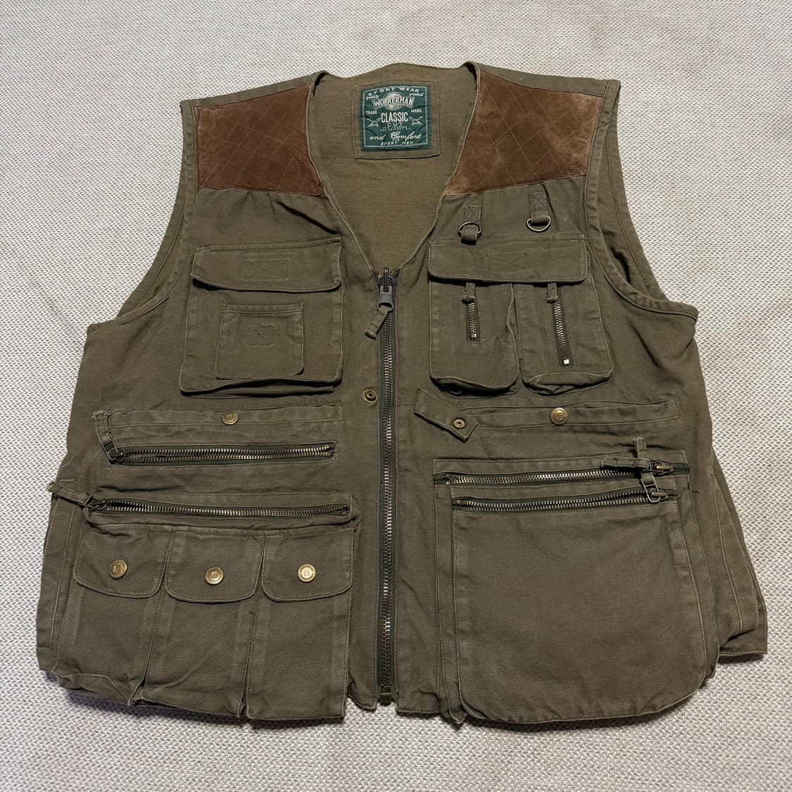 USA 워크맨 클래식 리버시블 카키색 포켓 조끼 상품이미지1